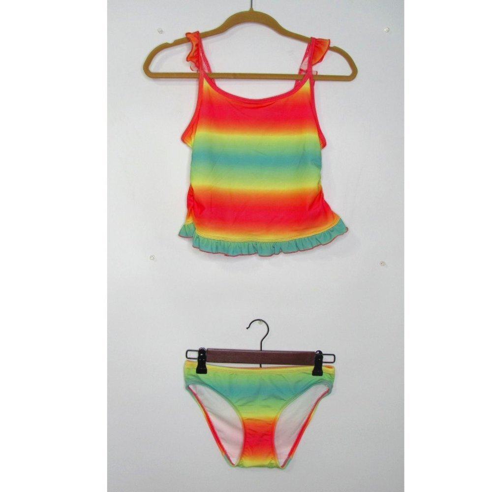 Girls Reel Legends Tankini 2 Piece Neon Swimsuit